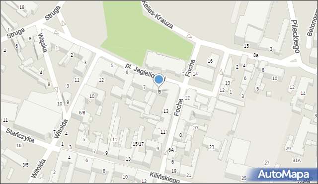 Radom, Plac Jagielloński, 8, mapa Radomia
