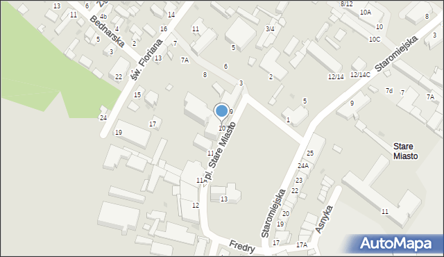 Radom, Plac Stare Miasto, 10, mapa Radomia