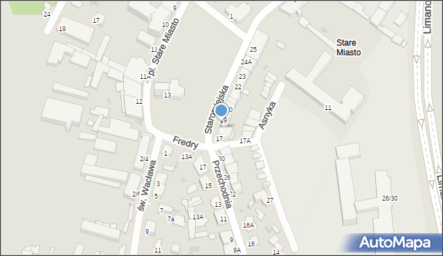 Radom, Plac Stare Miasto, 18, mapa Radomia