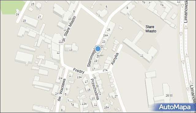 Radom, Plac Stare Miasto, 20, mapa Radomia