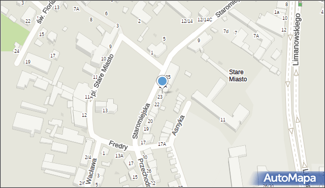 Radom, Plac Stare Miasto, 24, mapa Radomia