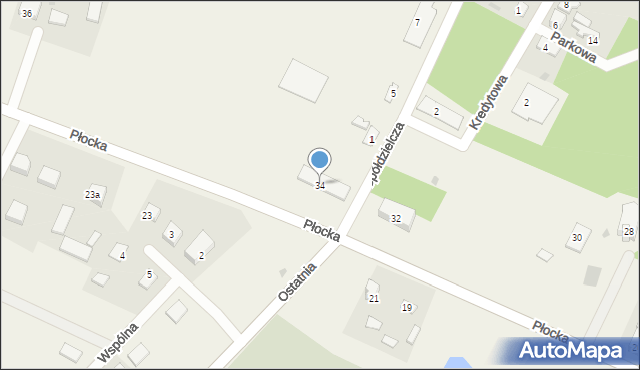 Radzanowo, Płocka, 34, mapa Radzanowo