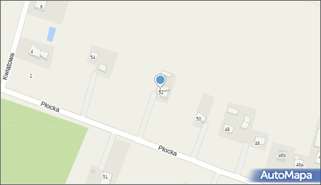 Radzanowo, Płocka, 52, mapa Radzanowo