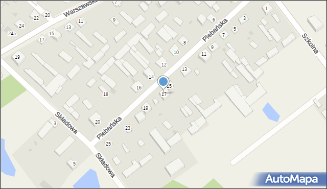 Radzików Wielki, Plebańska, 17, mapa Radzików Wielki