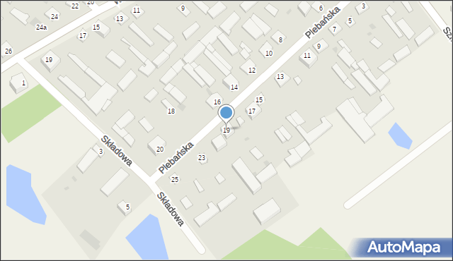 Radzików Wielki, Plebańska, 19, mapa Radzików Wielki