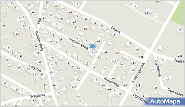 Radzionków, Plebiscytowa, 8, mapa Radzionków