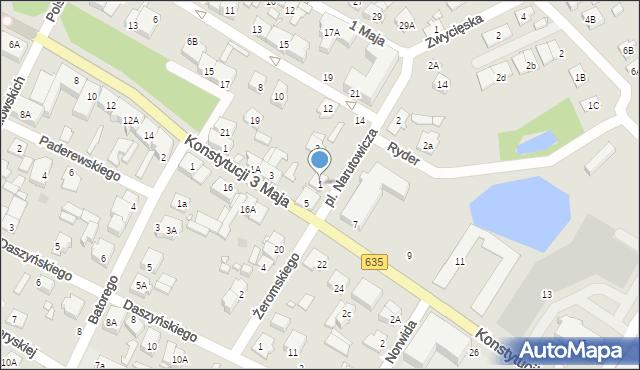 Radzymin, Plac Narutowicza Gabriela, 1, mapa Radzymin