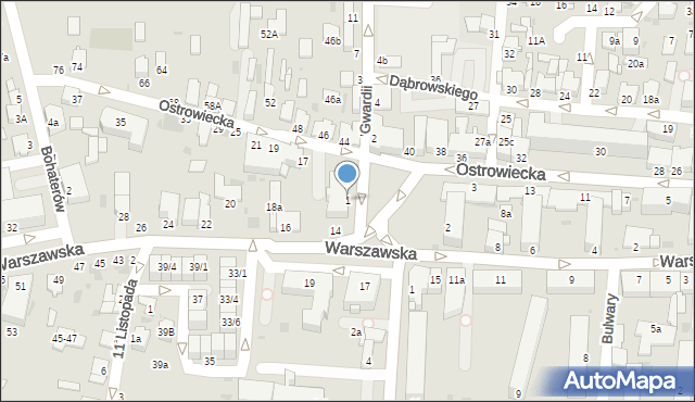Radzyń Podlaski, Plac Potockiego Ignacego, 1, mapa Radzyń Podlaski