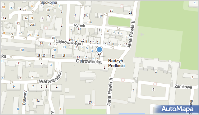 Radzyń Podlaski, Plac Wolności, 1, mapa Radzyń Podlaski