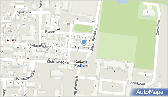 Radzyń Podlaski, Plac Wolności, 10, mapa Radzyń Podlaski