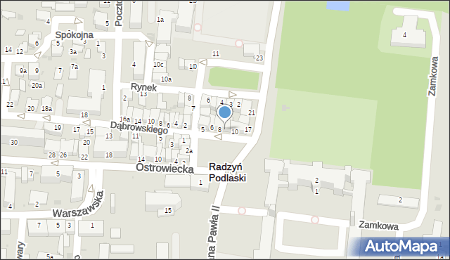 Radzyń Podlaski, Plac Wolności, 9, mapa Radzyń Podlaski