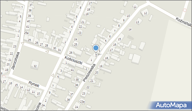 Raszków, Pleszewska, 2, mapa Raszków