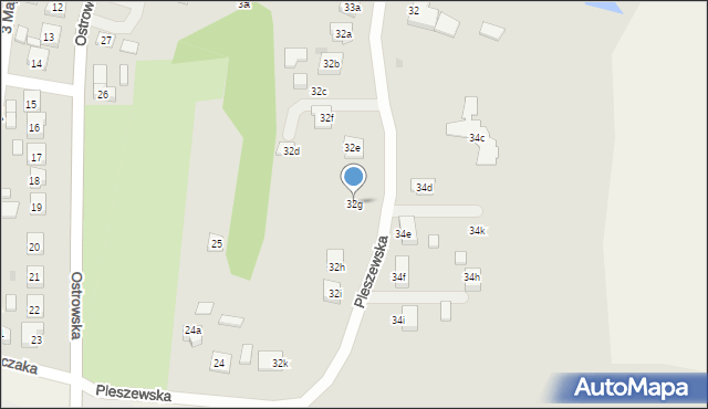 Raszków, Pleszewska, 32g, mapa Raszków