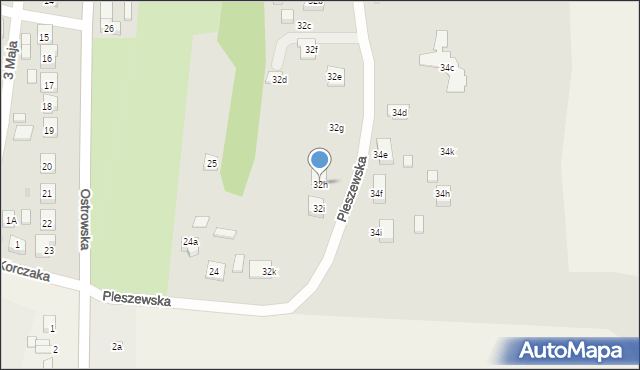 Raszków, Pleszewska, 32h, mapa Raszków