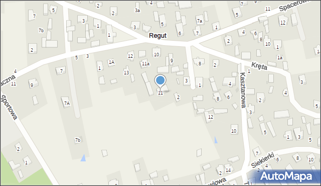 Regut, Plac św. Floriana, 11, mapa Regut