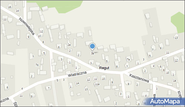 Regut, Plac św. Floriana, 3a, mapa Regut
