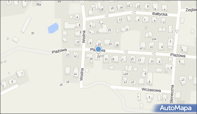 Rewa, Plażowa, 23, mapa Rewa