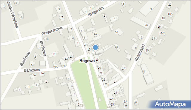 Rogowo, Plac Powstańców Wielkopolskich, 17, mapa Rogowo