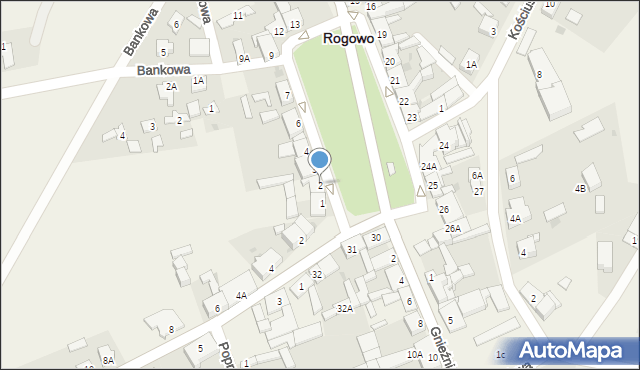 Rogowo, Plac Powstańców Wielkopolskich, 2, mapa Rogowo