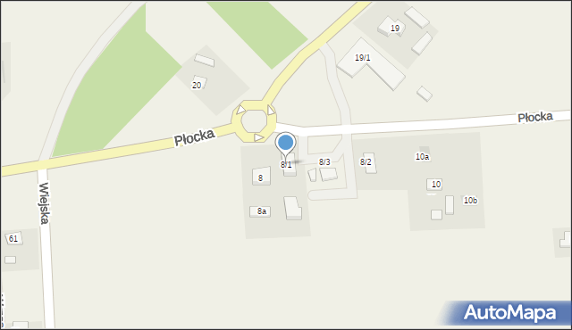 Rogozino, Płocka, 8/1, mapa Rogozino