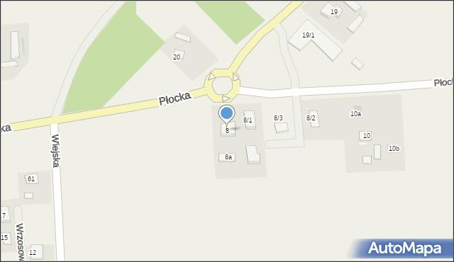 Rogozino, Płocka, 8, mapa Rogozino