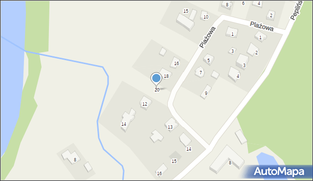 Rokocin, Plażowa, 20, mapa Rokocin