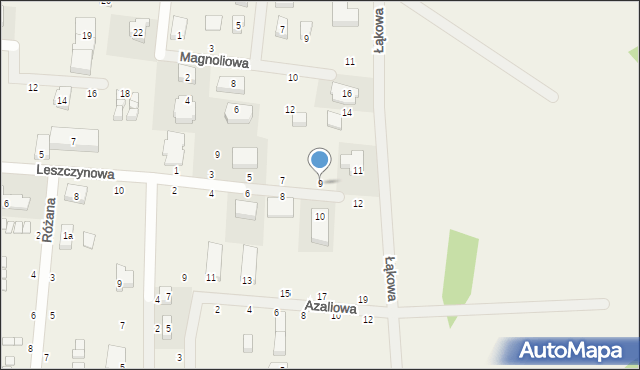 Rowy, Platanowa, 9, mapa Rowy