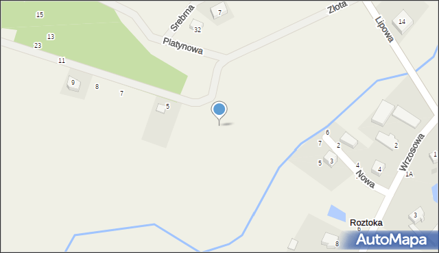 Roztoka, Platynowa, 3, mapa Roztoka