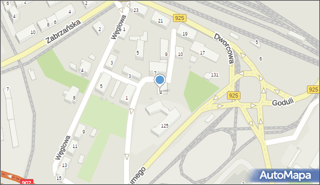 Ruda Śląska, Plac Szkolny, 4, mapa Rudy Śląskiej