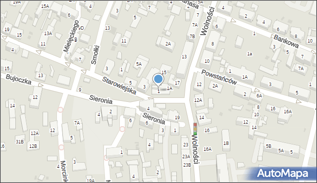 Ruda Śląska, Plac Chopina Fryderyka, 1, mapa Rudy Śląskiej