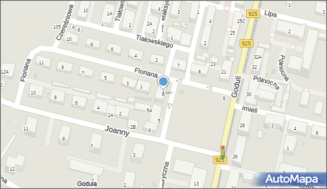 Ruda Śląska, Plac Niepodległości, 6, mapa Rudy Śląskiej
