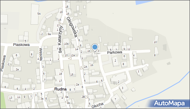 Rudna, Plac Zwycięstwa, 1a, mapa Rudna
