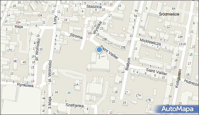 Rybnik, Plac Teatralny, 1, mapa Rybnika