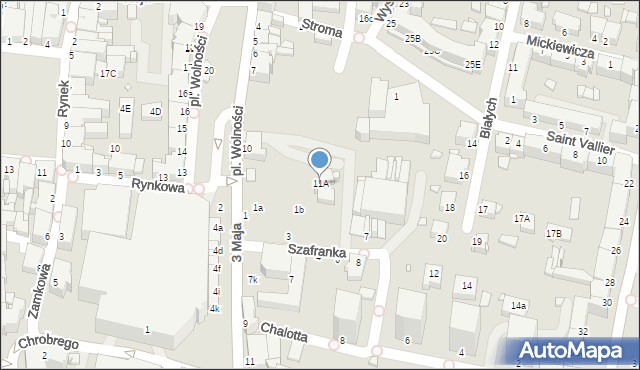 Rybnik, Plac Wolności, 11A, mapa Rybnika