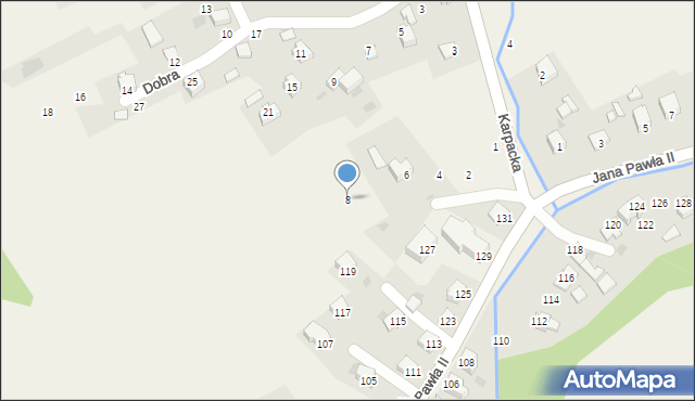 Rychwałdek, Plebańska, 8, mapa Rychwałdek