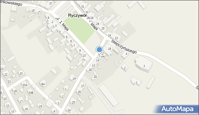 Ryczywół, Plac 1 Maja, 15, mapa Ryczywół
