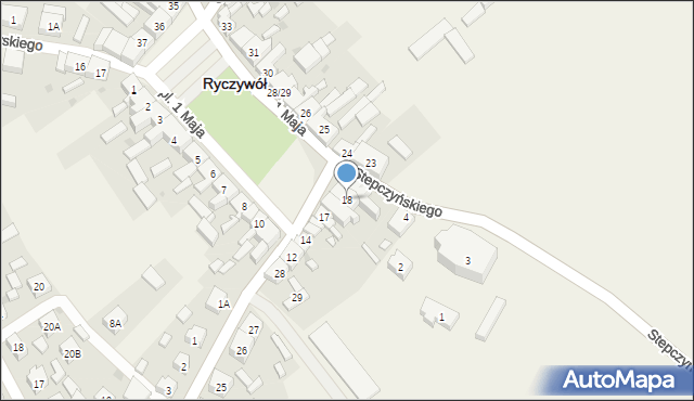 Ryczywół, Plac 1 Maja, 18, mapa Ryczywół