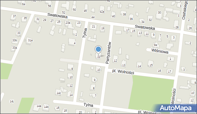 Ryki, Plac Wolności, 11, mapa Ryki