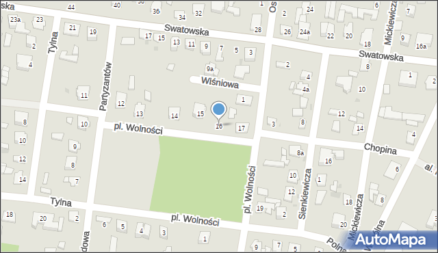 Ryki, Plac Wolności, 16, mapa Ryki