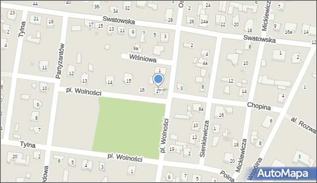Ryki, Plac Wolności, 17, mapa Ryki