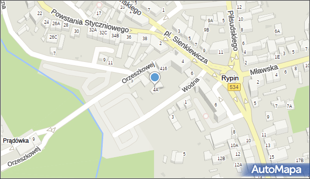 Rypin, Plac Sienkiewicza Henryka, 4A, mapa Rypin