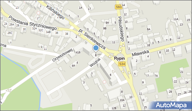 Rypin, Plac Sienkiewicza Henryka, 6, mapa Rypin
