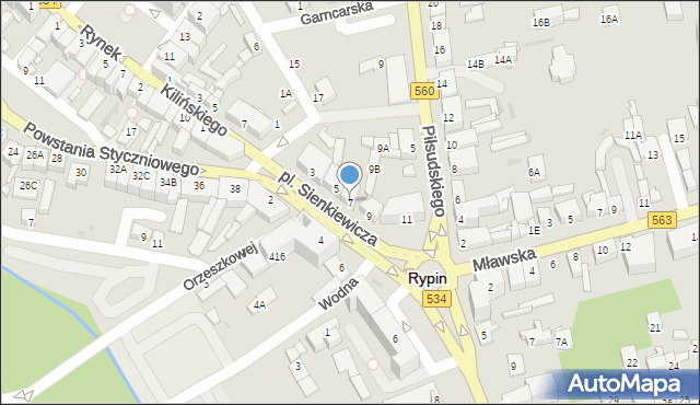 Rypin, Plac Sienkiewicza Henryka, 7, mapa Rypin