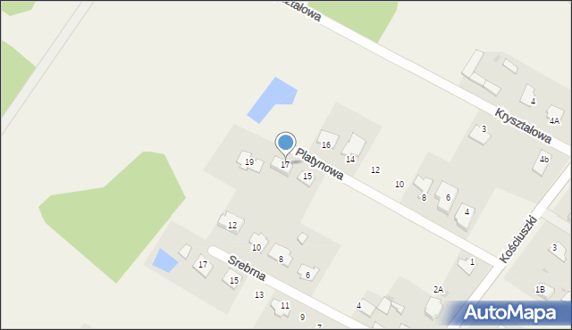 Rzekuń, Platynowa, 17, mapa Rzekuń
