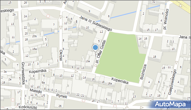 Rzeszów, Plac Ofiar Getta, 2, mapa Rzeszów