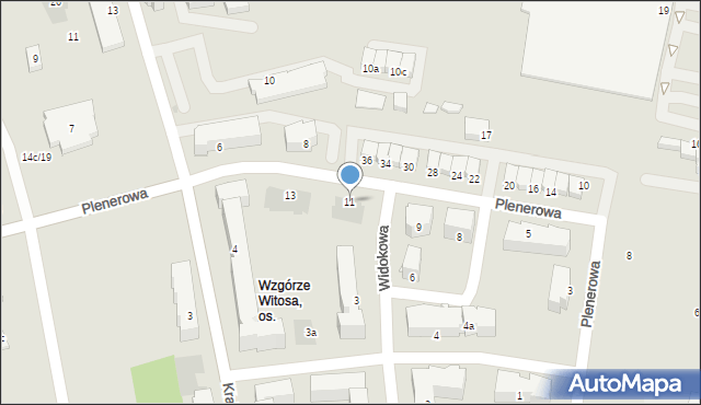 Rzeszów, Plenerowa, 11, mapa Rzeszów