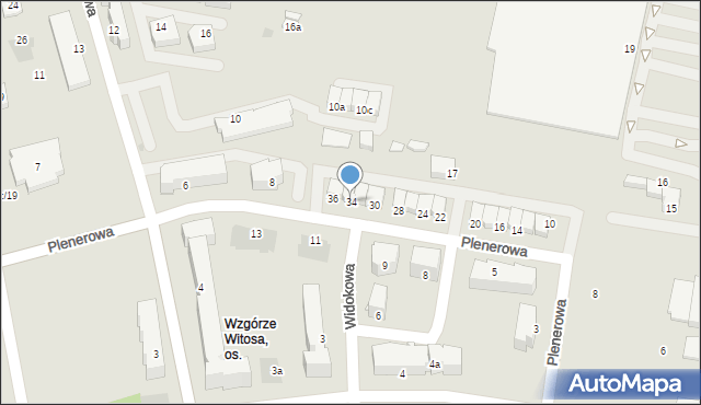 Rzeszów, Plenerowa, 34, mapa Rzeszów