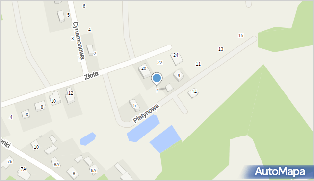 Sade Budy, Platynowa, 7, mapa Sade Budy