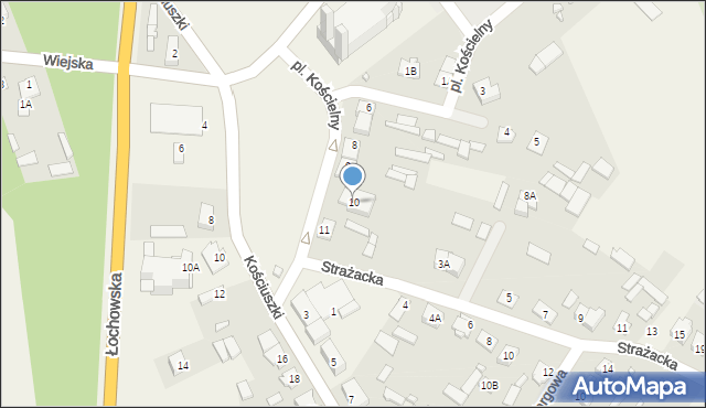 Sadowne, Plac Kościelny, 10, mapa Sadowne