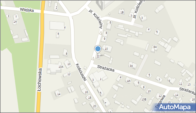 Sadowne, Plac Kościelny, 11, mapa Sadowne